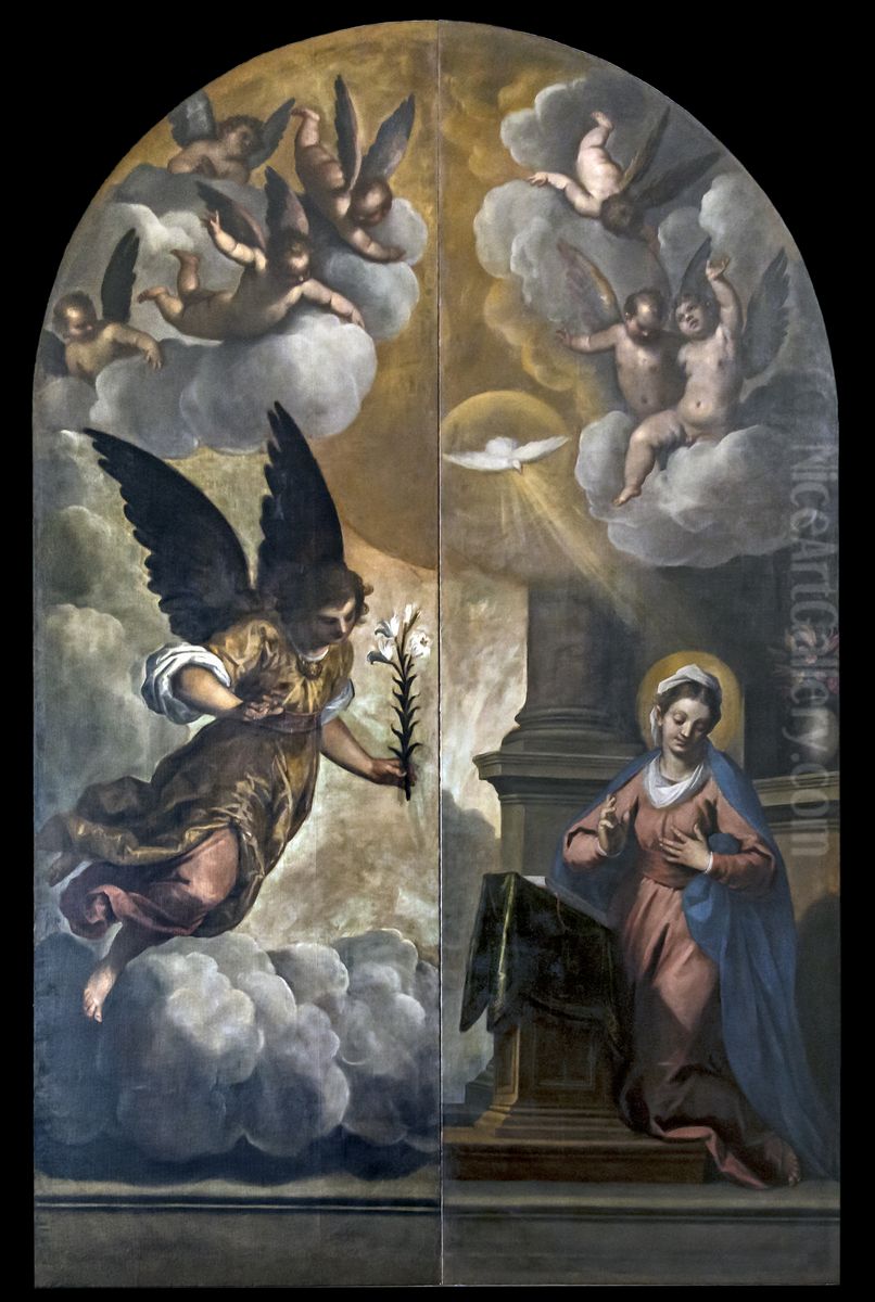 Mars and Venus Oil Painting by Palma il Giovane