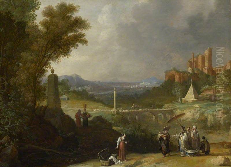 The Finding of the Infant Moses by Pharaoh\ Oil Painting by Bartholomeus Breenbergh