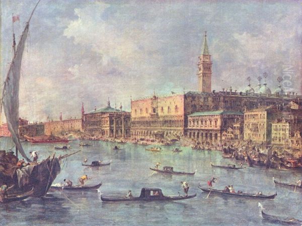 Dogenpalast in Venedig Oil Painting by Francesco Guardi