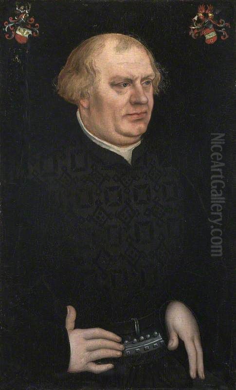 Portrait of a Man, probably Johann Feige Oil Painting by Lucas Cranach the Elder