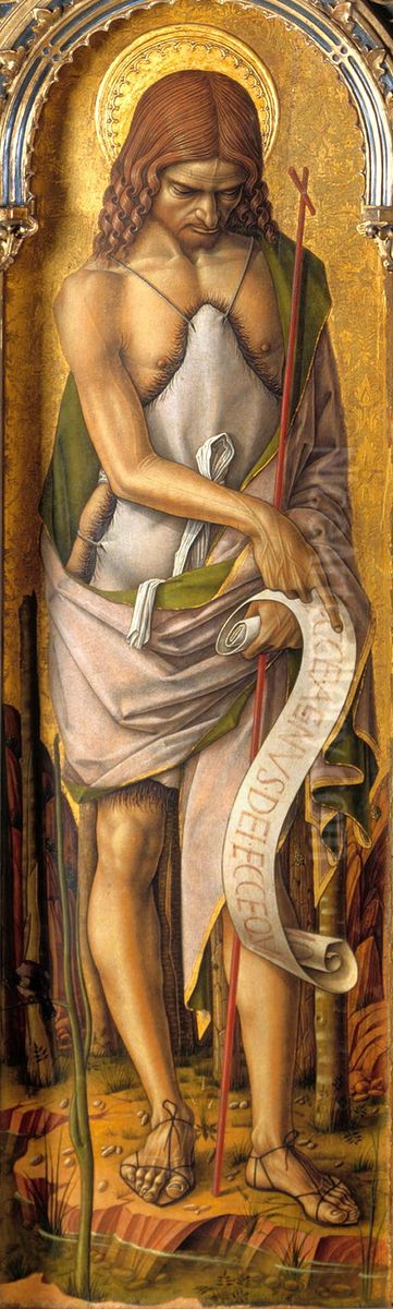 Saint John the Baptist Oil Painting by Carlo Crivelli