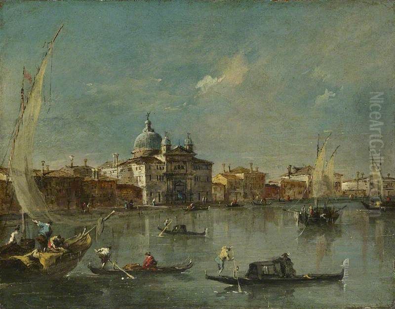 The Giudecca with the Zitelle Oil Painting by Francesco Guardi