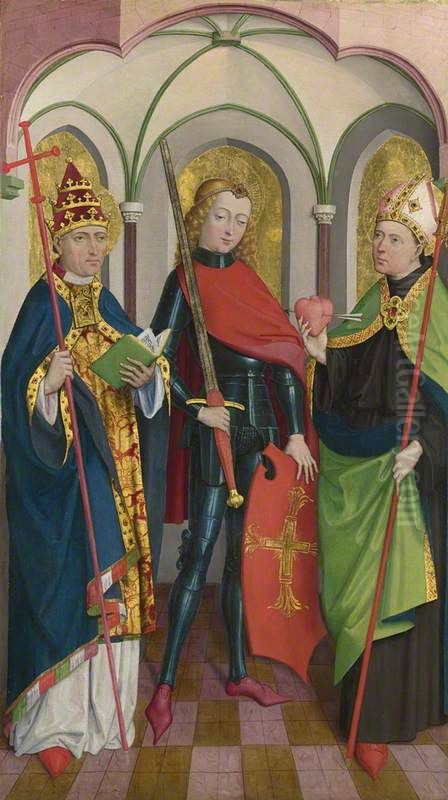 Saints Gregory, Maurice and Augustine Oil Painting by Master of Liesborn