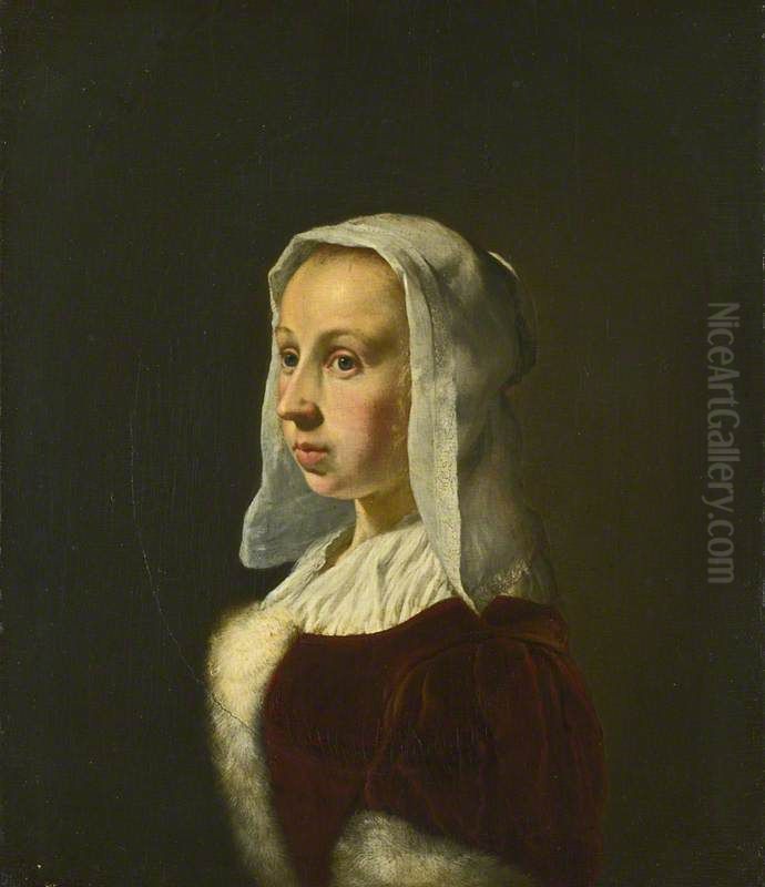 Portrait of Cunera van der Cock Oil Painting by Frans van Mieris