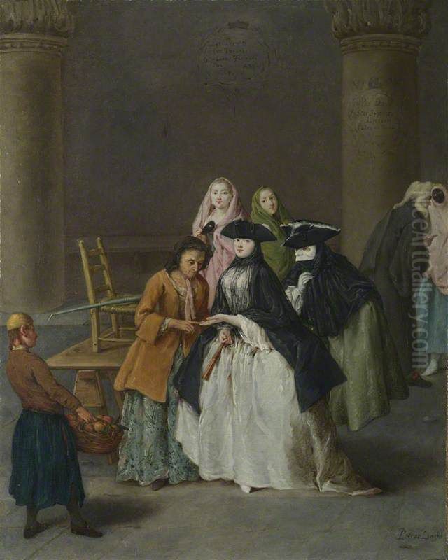 A Fortune Teller at Venice Oil Painting by Pietro Longhi