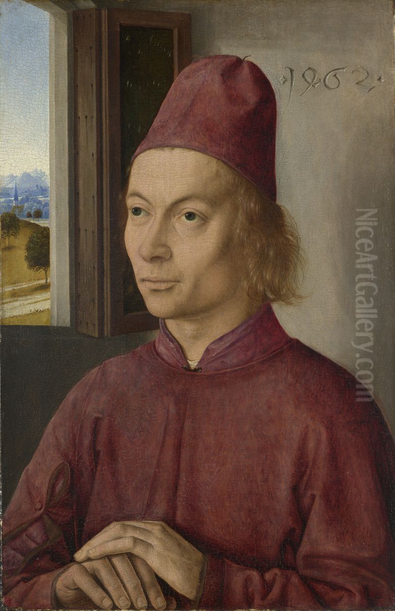 Portrait of a Man (Jan van Winckele?) Oil Painting by Dieric Bouts