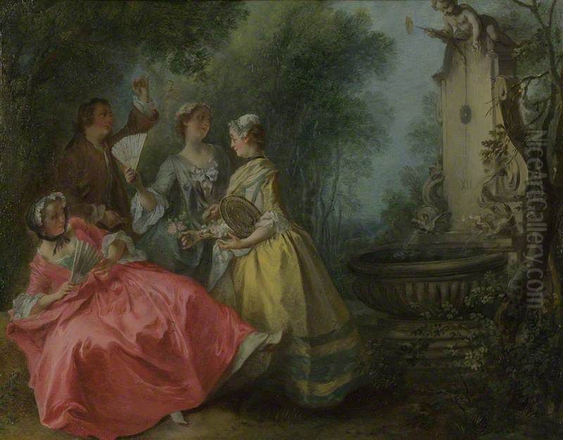 Midday Oil Painting by Nicolas Lancret