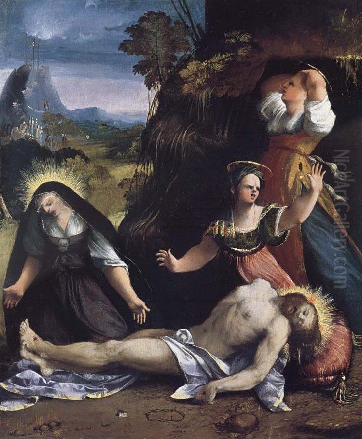 Lamentation over the Body of Christ Oil Painting by Dosso Dossi