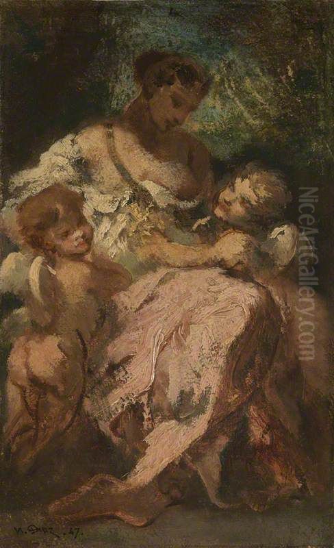 Venus and Two Cupids Oil Painting by Narcisse Virgilio Diaz Venus and Two Cupids Oil Painting by Narcisse Virgilio Diaz