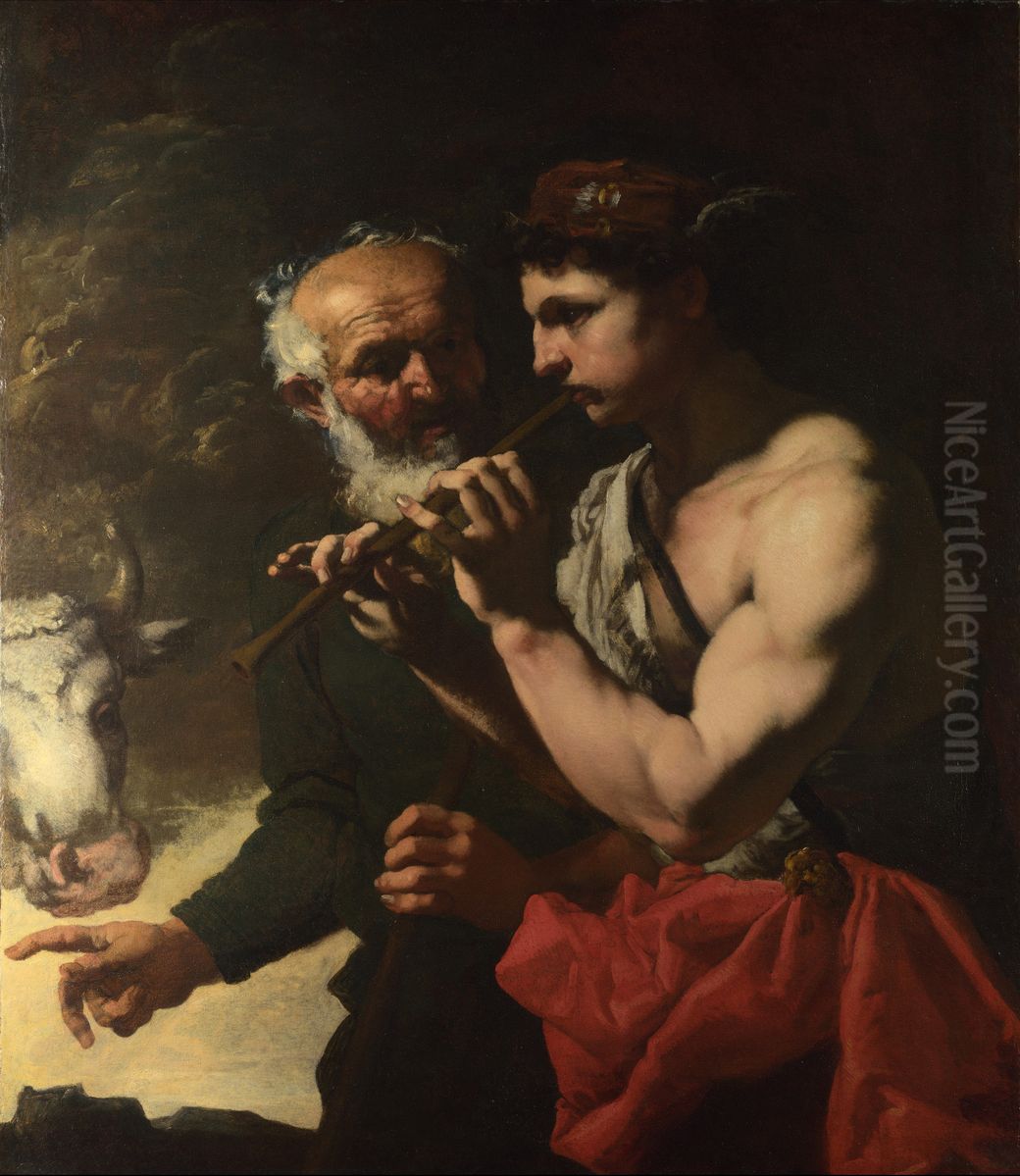Mercury Piping to Argus Oil Painting by Johann Carl Loth