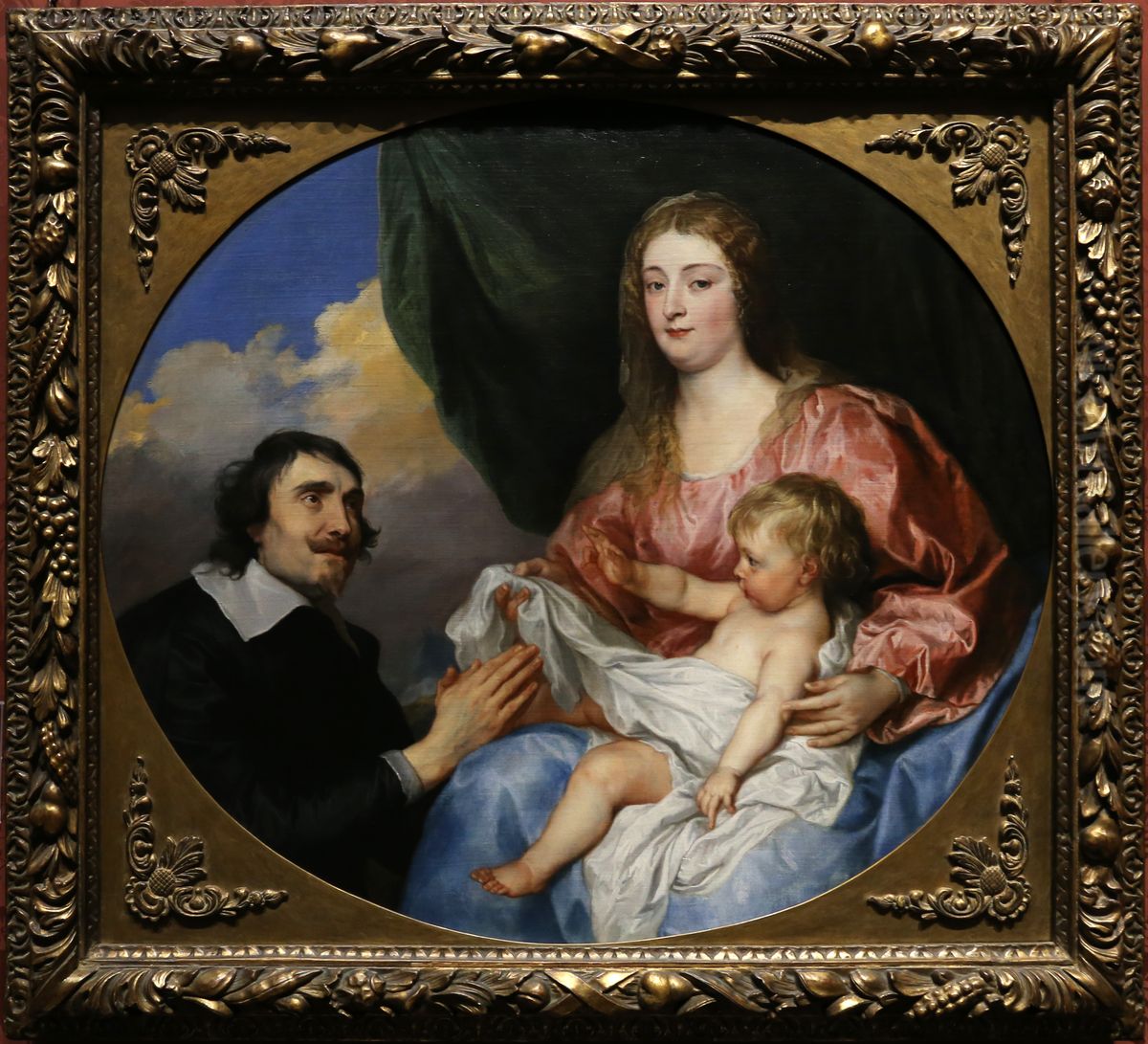 The Abbe Scaglia adoring the Virgin and Child Oil Painting by Sir Anthony Van Dyck