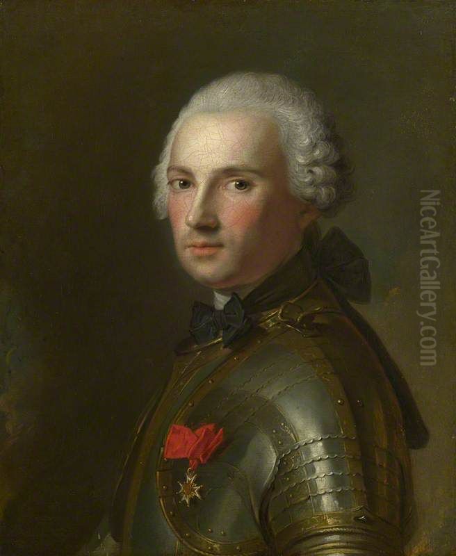 Portrait of a Man in Armour Oil Painting by Jean-Marc Nattier