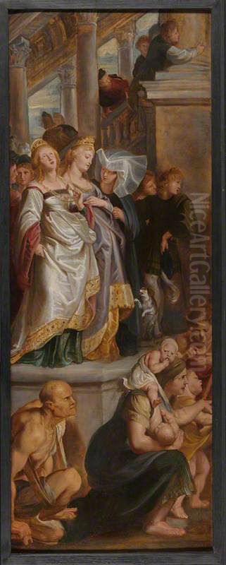 Three Female Witnesses Oil Painting by (studio of) Rubens, Peter Paul