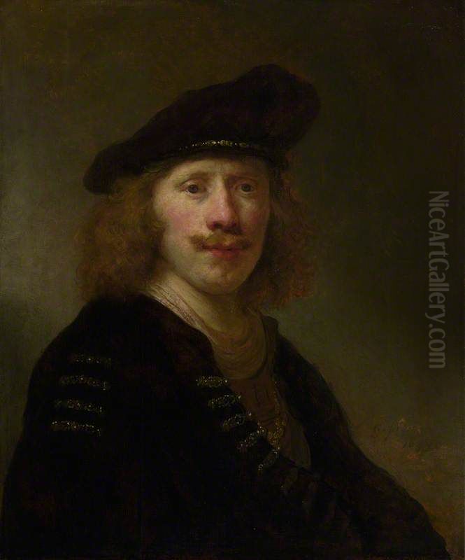 Self Portrait aged 24 Oil Painting by Govert Flinck