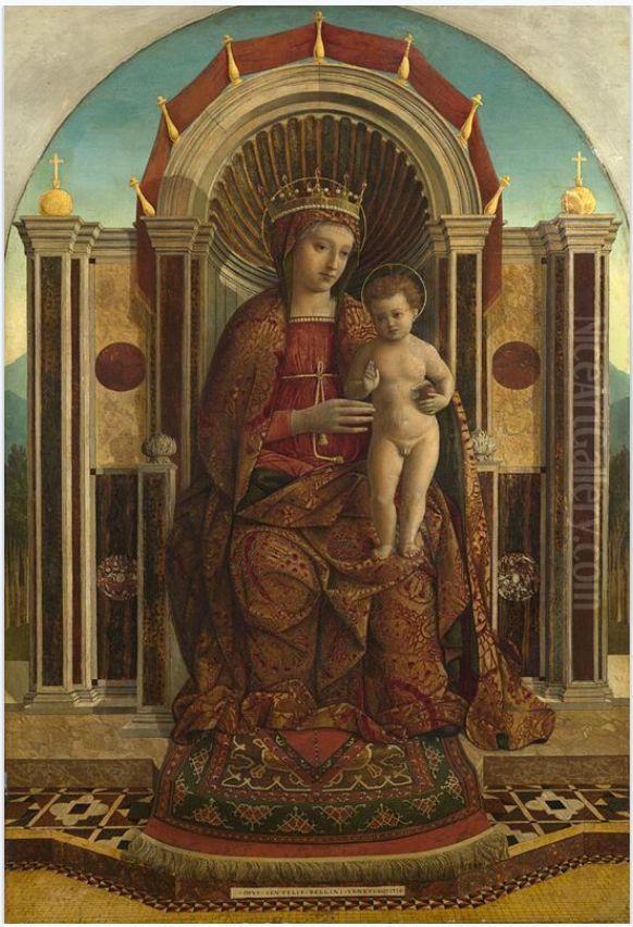 The Virgin and Child Enthroned Oil Painting by Gentile Bellini