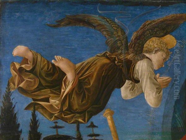 Angel (Left Hand) Oil Painting by Pesellino
