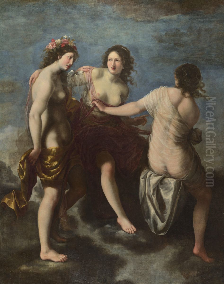 The Three Graces Oil Painting by Francesco Furini