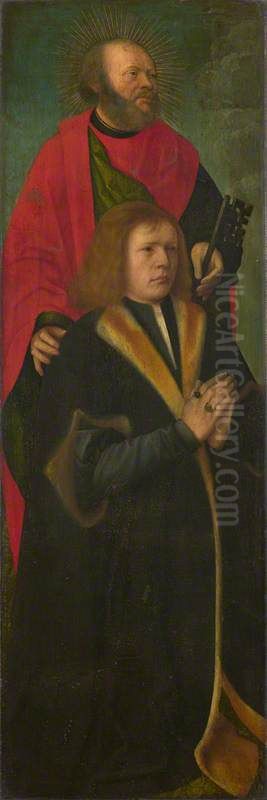 Saint Peter and a Donor Oil Painting by Gerard David