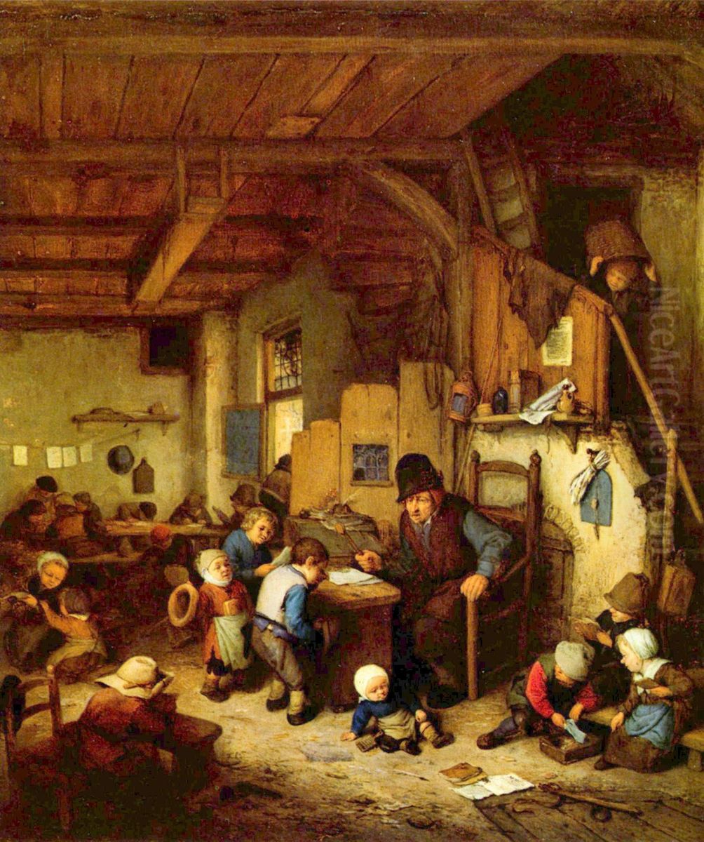 The Schoolmaster Oil Painting by Adriaen van Ostade