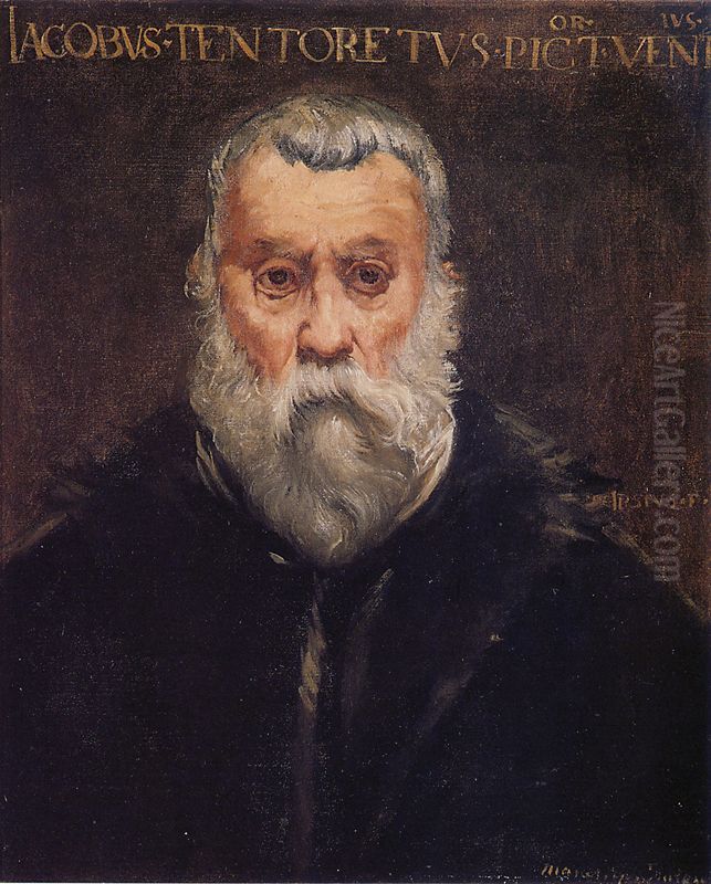 Portrait du Tintoret par lui-meme Oil Painting by Edouard Manet