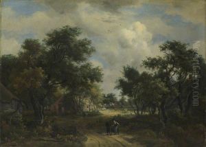 A Road winding past Cottages