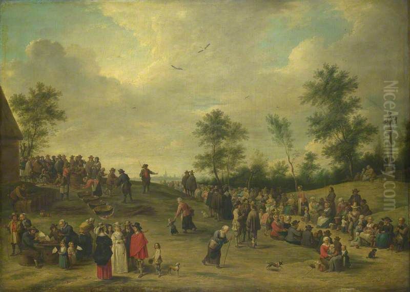 A Country Festival near Antwerp Oil Painting by David Teniers the Younger
