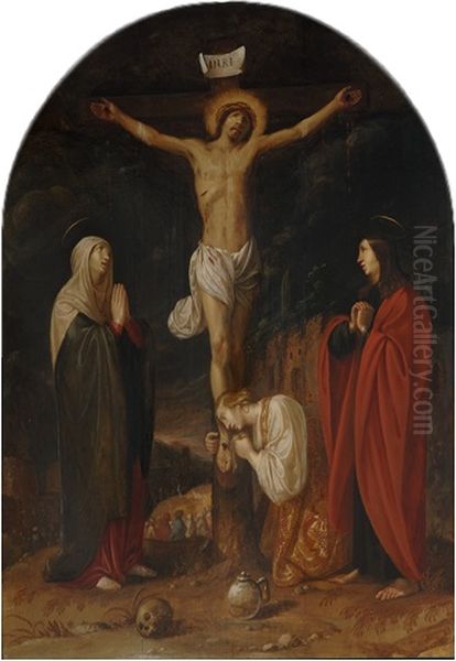 Mary and John at the Cross Oil Painting by Jan Pynas