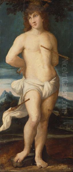 Saint Sebastian Oil Painting by Palma Vecchio