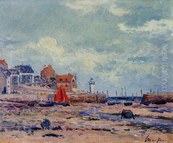 Low Tide at Sauzon Oil Painting by Maxime Maufra