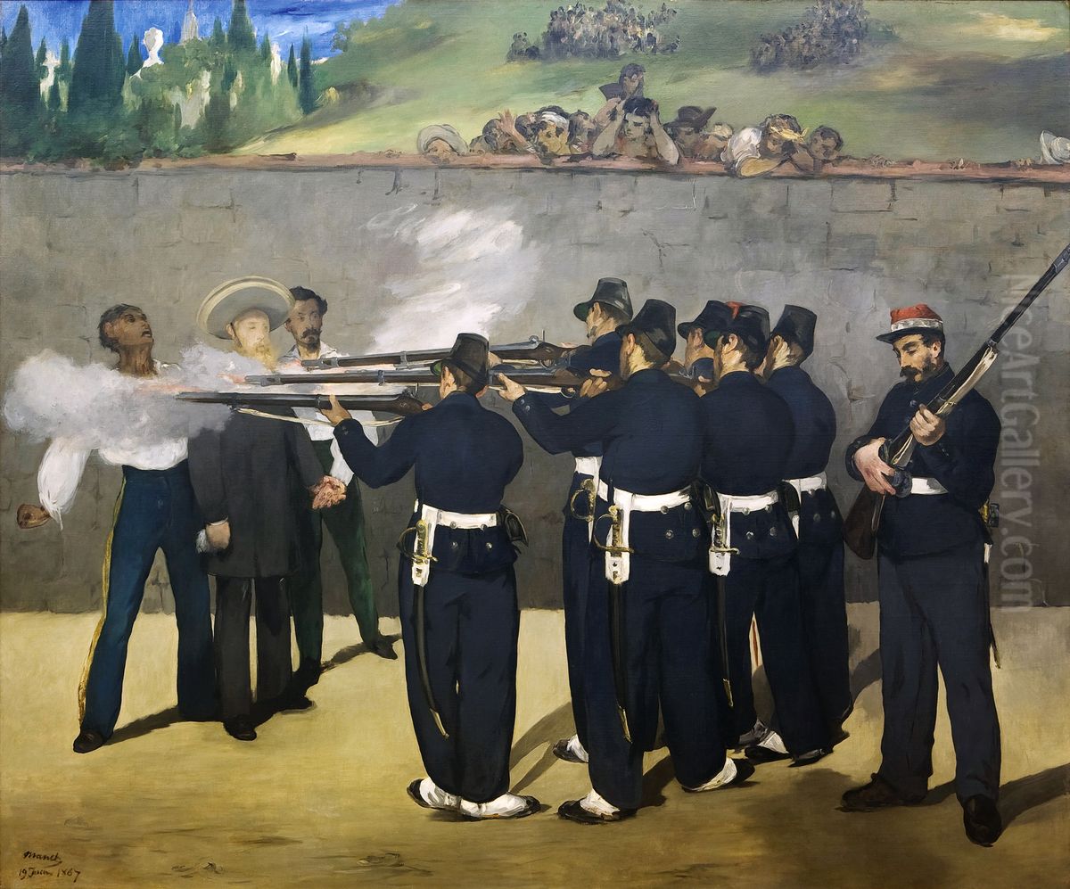 The Execution of Emperor Maximilian of Mexico, June 19, 1867 Oil Painting by Edouard Manet
