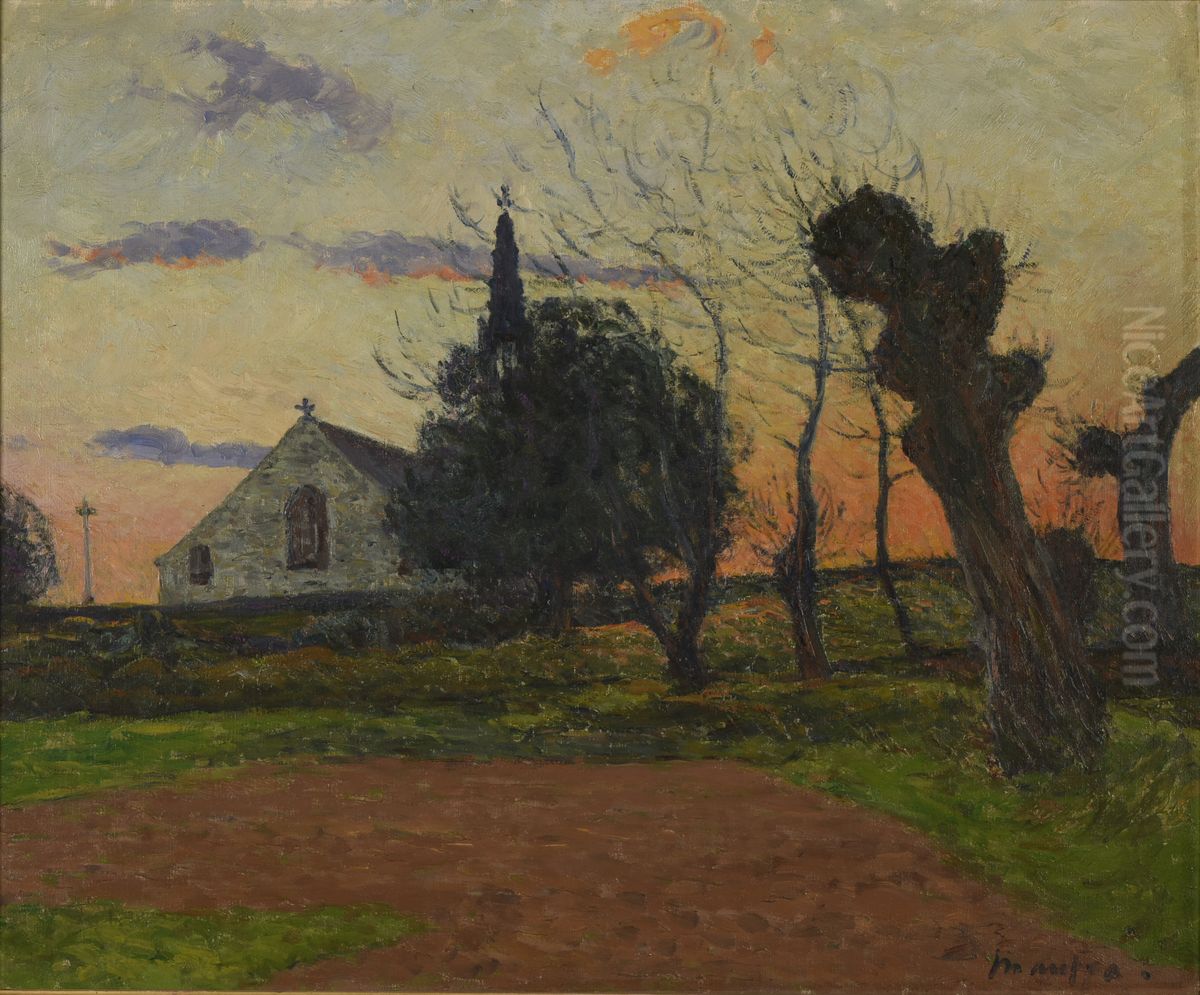 Soleil couchant, Cadol Oil Painting by Maxime Maufra