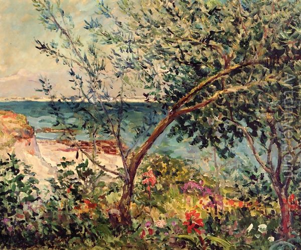 Jardin pres de la mer Oil Painting by Maxime Maufra