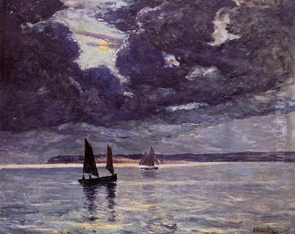 Le retour des bateaux de peche Oil Painting by Maxime Maufra