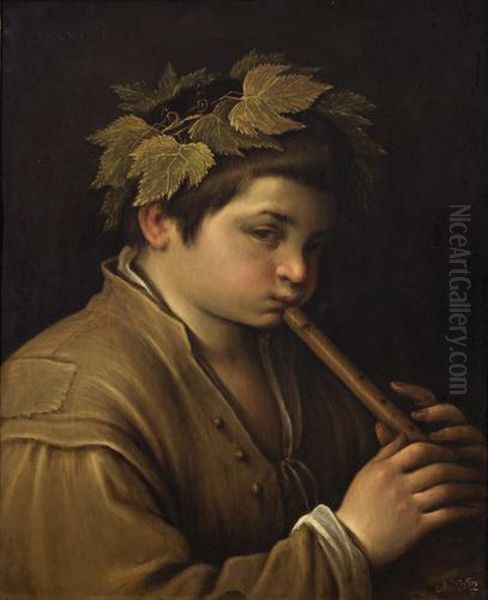 Boy with Flute Oil Painting by Francesco Bassano the Younger