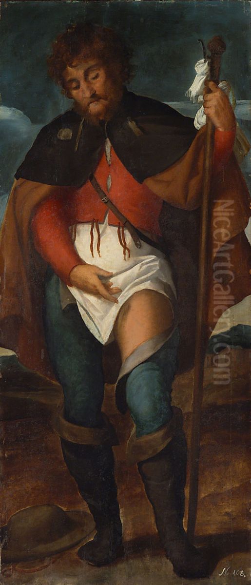 Hl. Rochus Oil Painting by Palma Vecchio