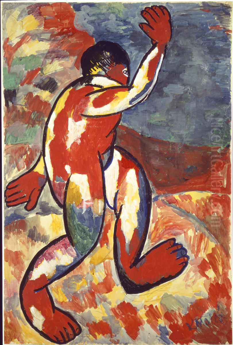 Bather Oil Painting by Kasimir Sevrinovitch Malevich