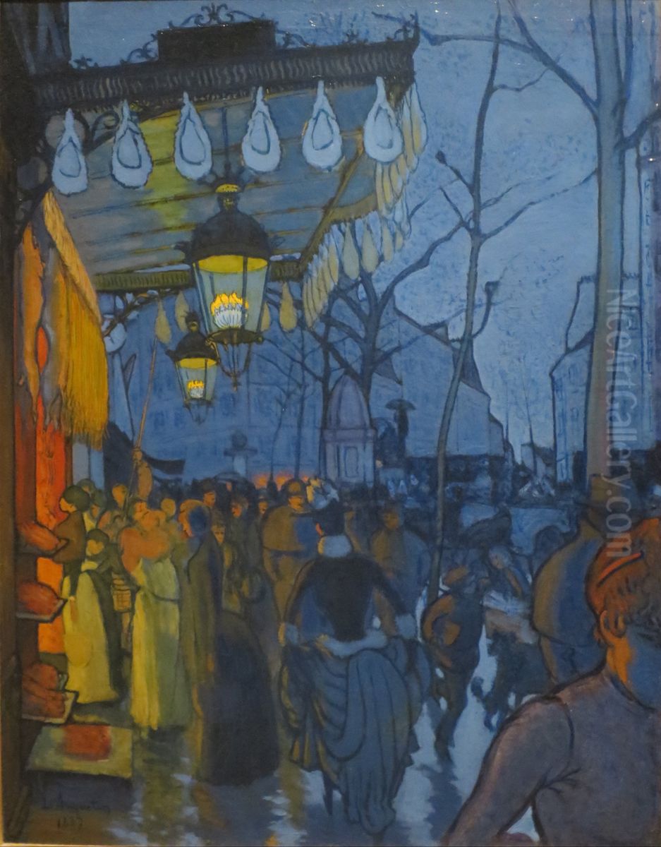 Avinguda de Clichy, a les cinc de la tarda Oil Painting by Louis Anquetin