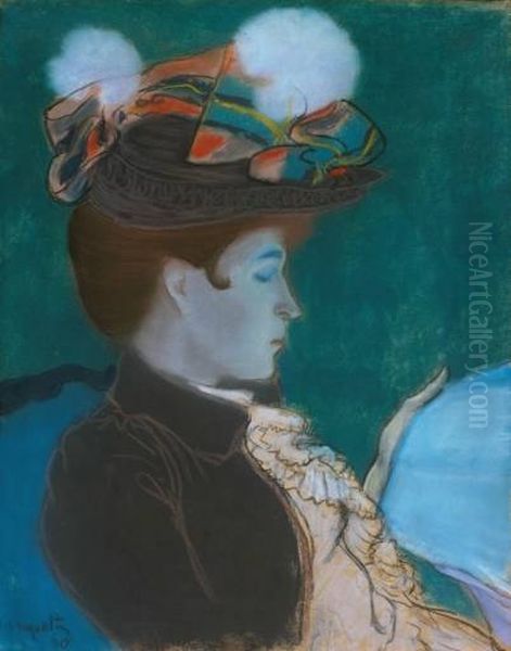 Ctouci zena (1890) Oil Painting by Louis Anquetin