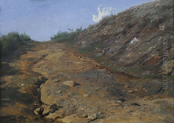 Mountain Road Oil Painting by Rosa Bonheur