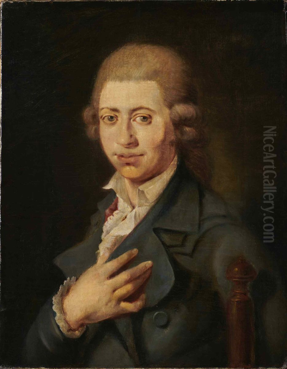 Portrait of Cornelis van Spaendonck (1756-1840) Oil Painting by Johan Versfelt