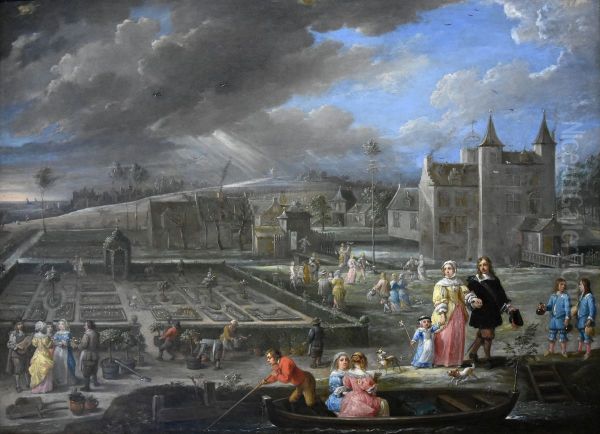 The Four Seasons (Spring) Oil Painting by David Teniers the Younger