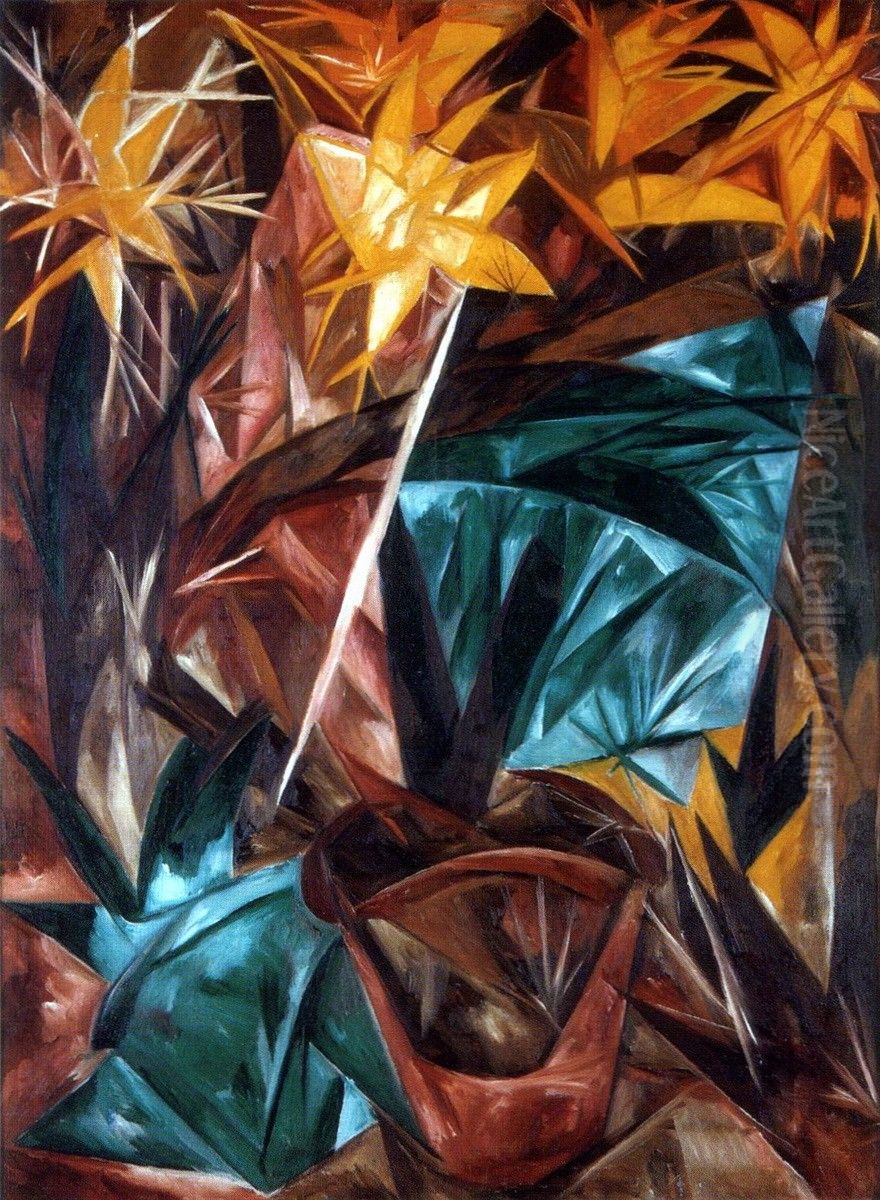 Lucistye lilii Oil Painting by Natalia Goncharova