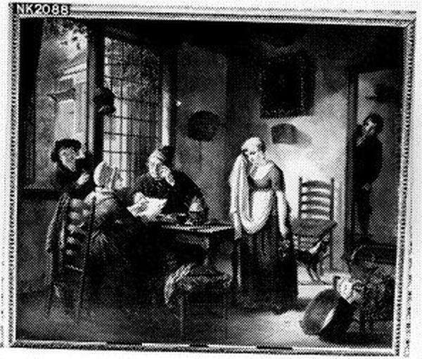 De liefdesbrief Oil Painting by Adriaan de Lelie