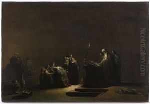 The circumcision of the Christ-child by the priest in the temple