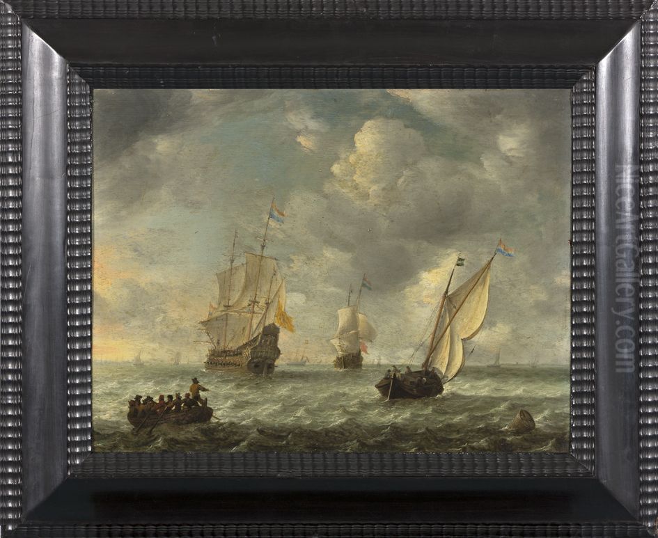Zeegezicht, Oil Painting by Jan Abrahamsz Beerstraaten