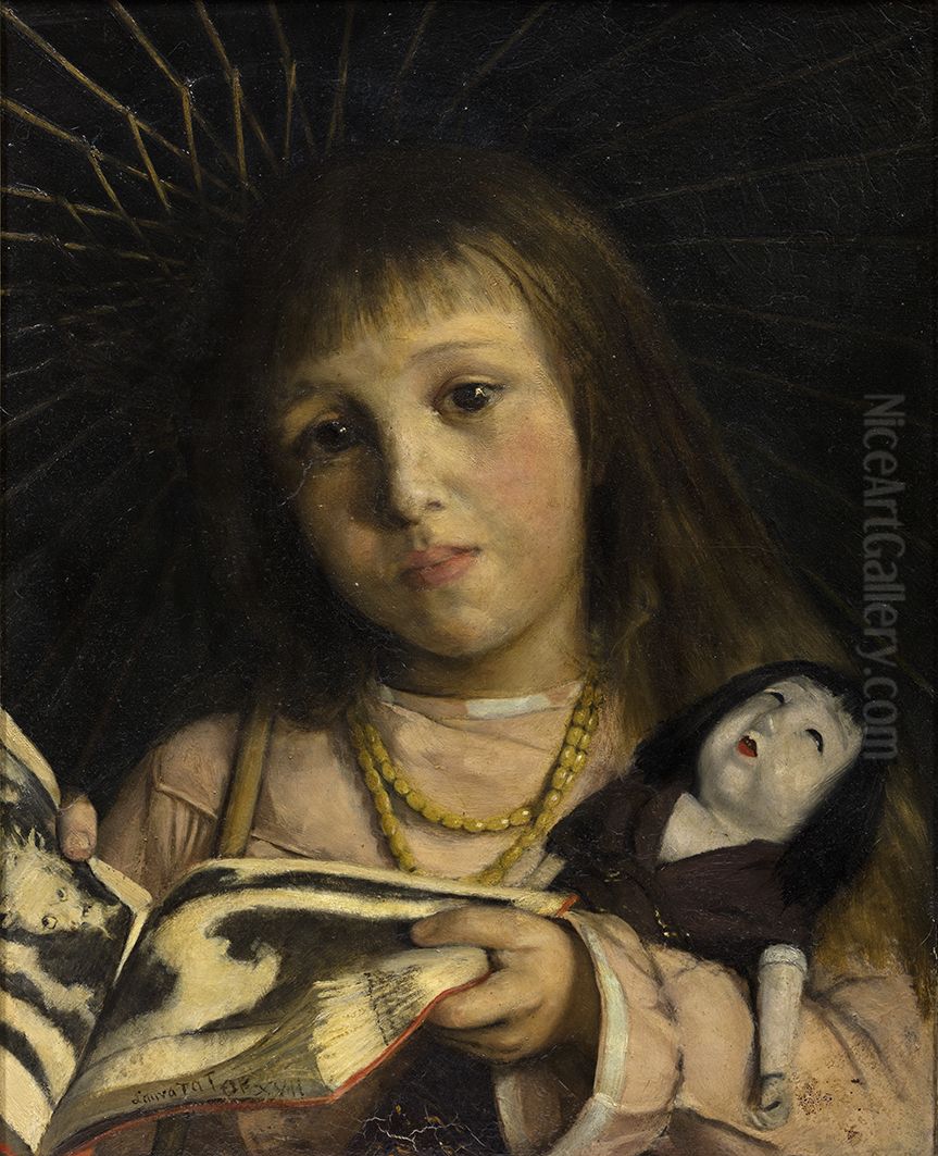 Presents from Japan Oil Painting by Laura Theresa Alma-Tadema