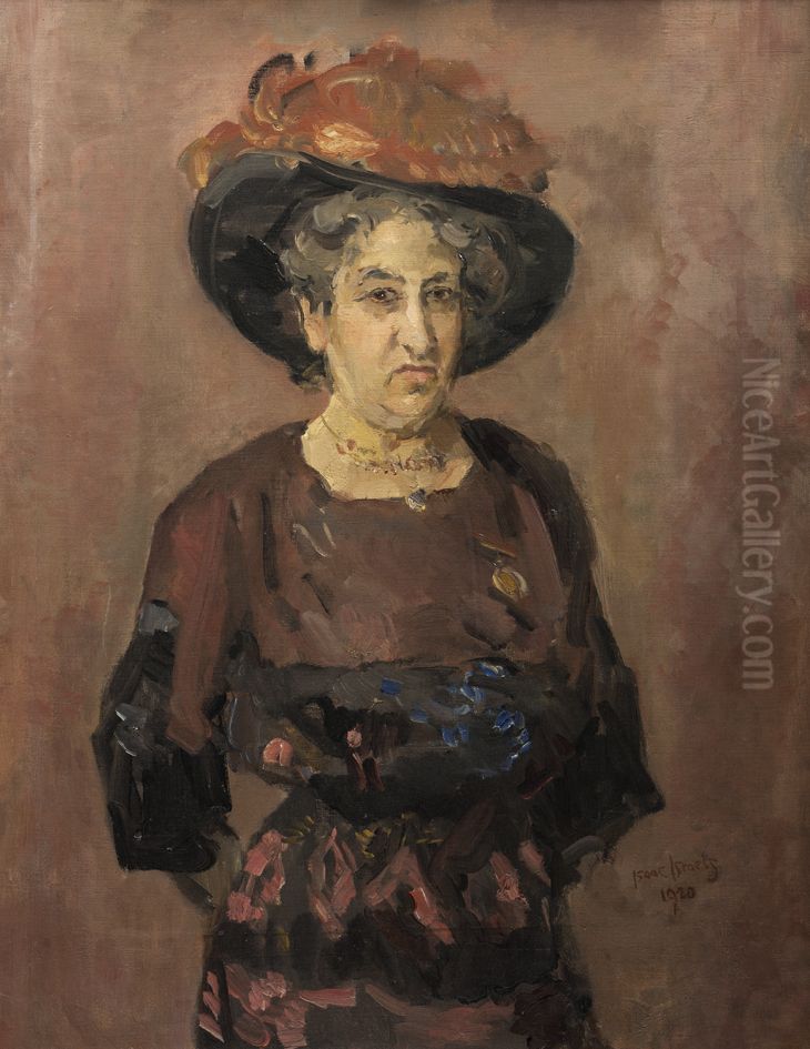 Portrait of  Aletta Jacobs (1854-1929) Oil Painting by Isaac Lazarus Israels