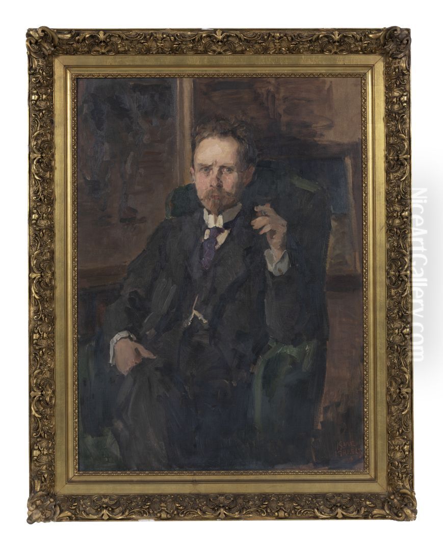Portrait of H.M. Mennes Oil Painting by Isaac Lazarus Israels