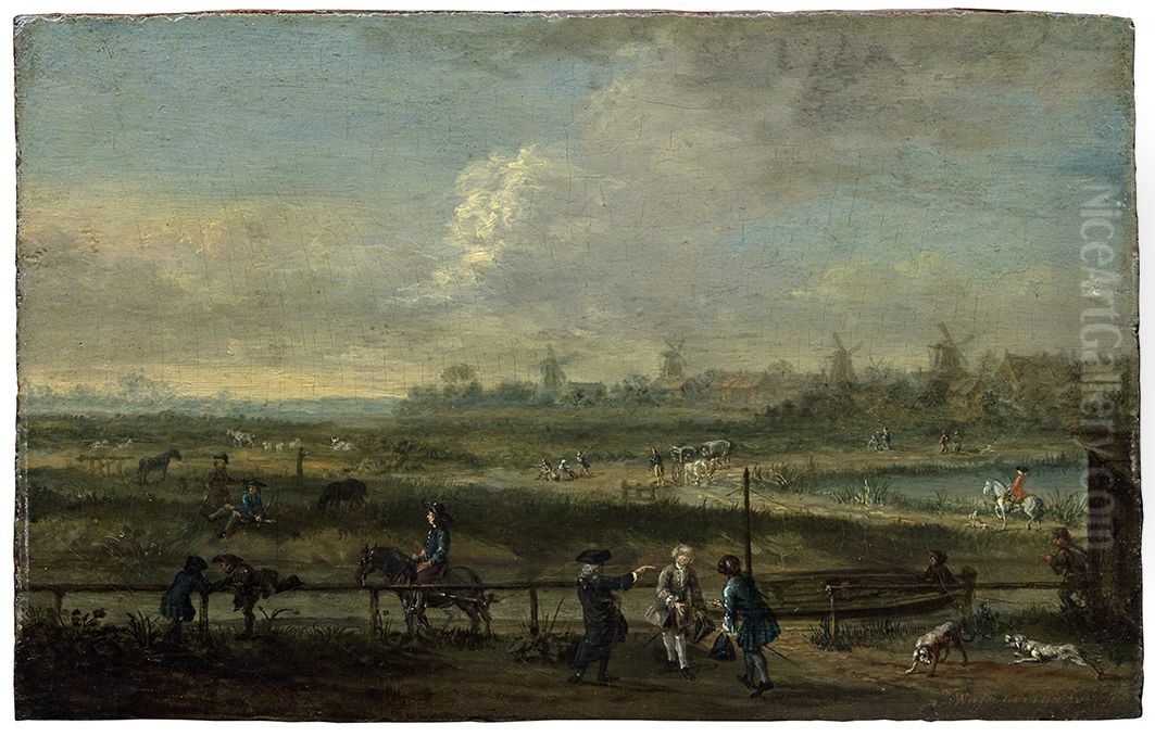 Gezicht op Groningen Oil Painting by Jan Abel Wassenbergh I