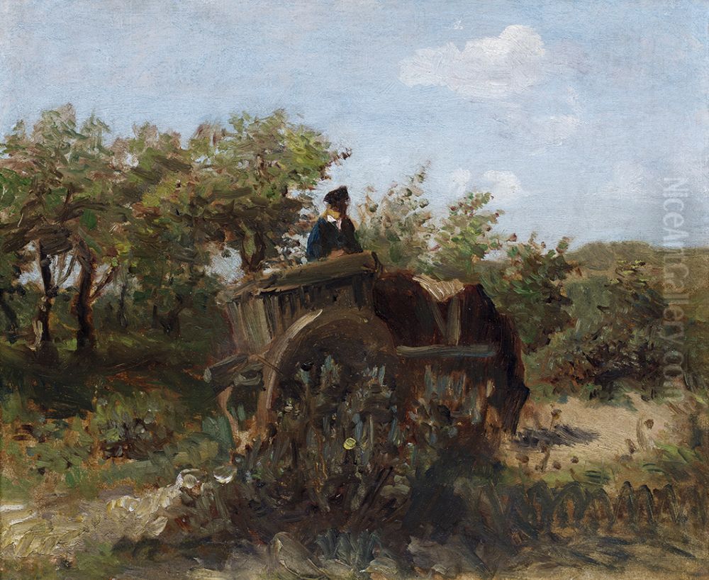 Boerenkar, Oil Painting by Jozef Israels
